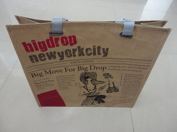pp woven bag with craft paper lamination JB12131