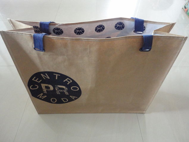 pp woven bag with craft paper lamination JB12133